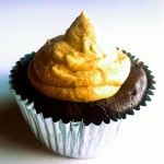 Double Chocolate Cupcakes with Pumpkin Cream Cheese Frosting