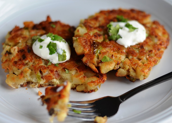 Cheesy Breakfast Potato Pancakes