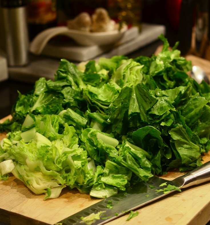 Chopped Escarole for Beans and Greens