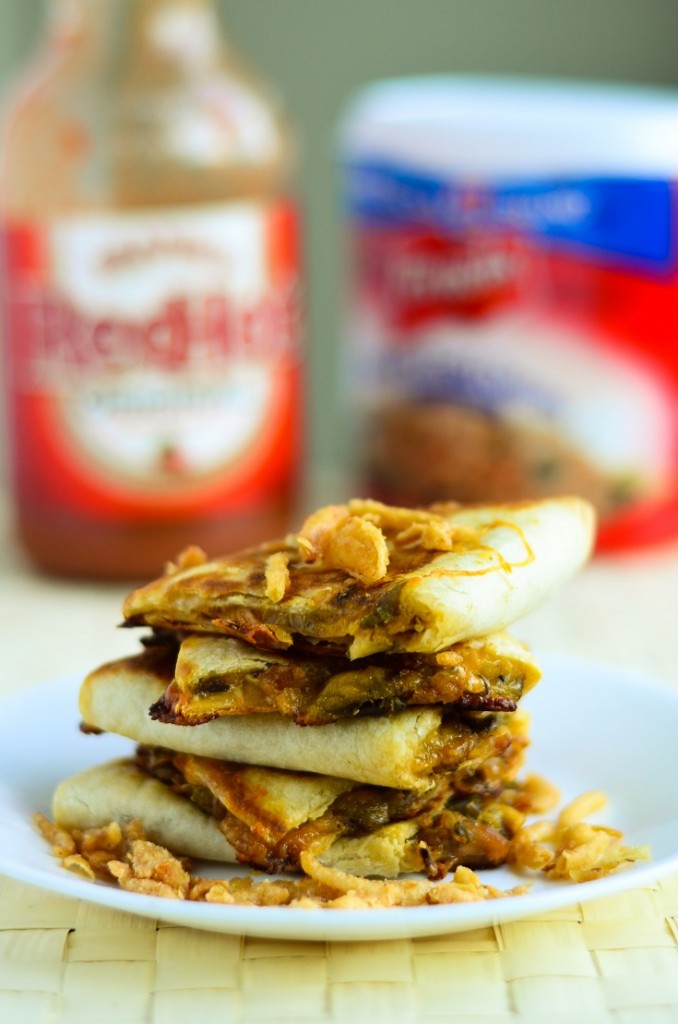 Turkey Green Bean Casserole Quesadillas