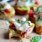 Italian Bruschetta Melts with Avocado Spread