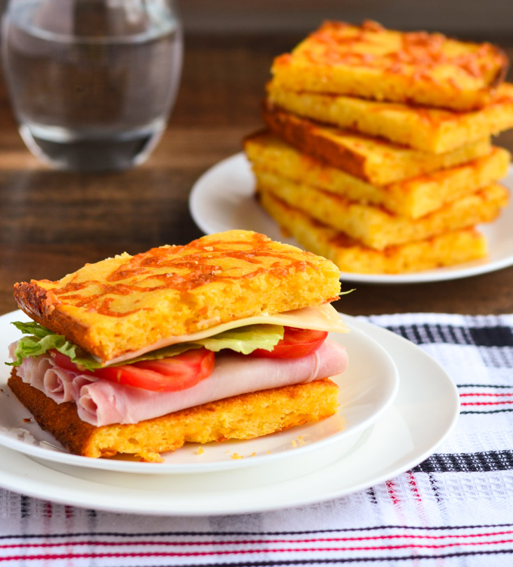 Arkansas Ham and Cheese Cornbread Sandwich