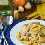 Fettuccine with White Wine Asiago and Cajun Chicken