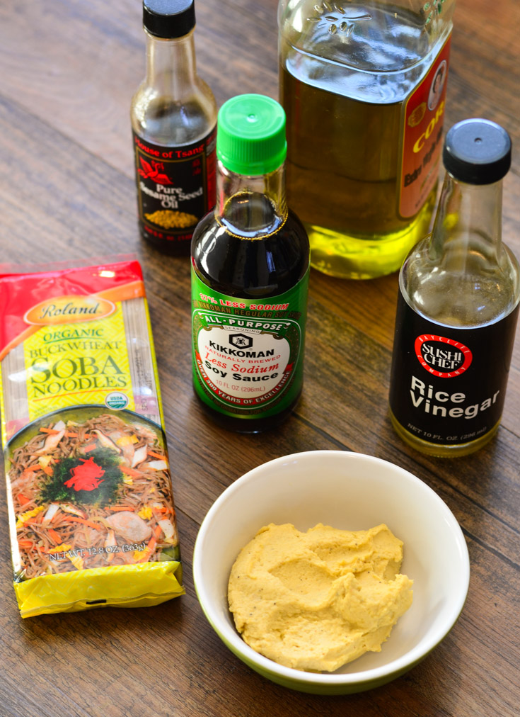 Soba Noodle Hummus Salad with Fresh Herbs, Red Pepper, and Carrots ...