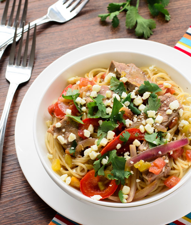 Steak Fajita Noodle Bowl