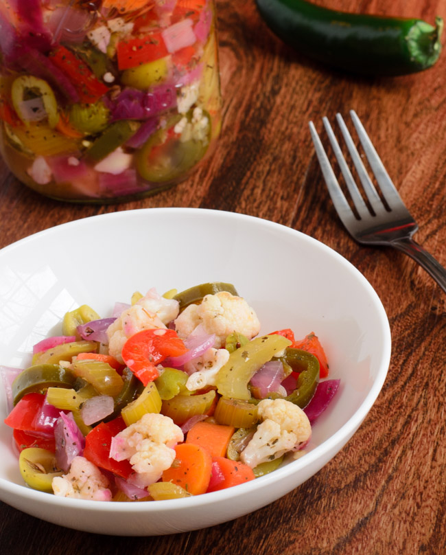 Italian Giardiniera is so fresh, vibrant and easy to make!- The Spice Kit Recipes (www.thespicekitrecipes.com)