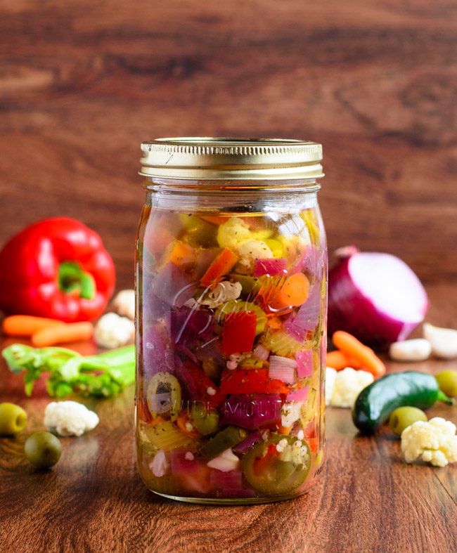 Italian Giardiniera is so fresh, vibrant and easy to make!- The Spice Kit Recipes (www.thespicekitrecipes.com)