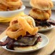 Kansas Beef Brisket Sandwich with BBQ Sauce Provolone Cheese and Onion Rings- The Spice Kit Recipes