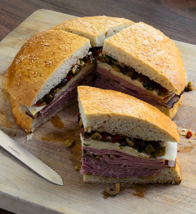 Louisiana Muffuletta Sandwich- The Spice Kit Recipes (www.thespicekitrecipes.com)