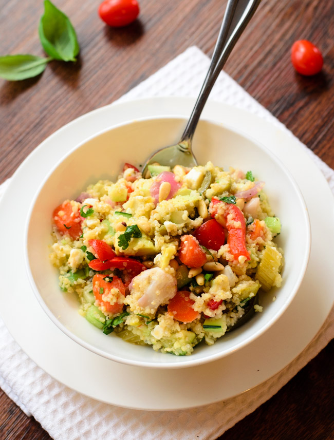 Quinoa, Couscous, and Giardiniera Salad