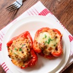 Cheesy Lebanese Kofta and Quinoa Stuffed Peppers