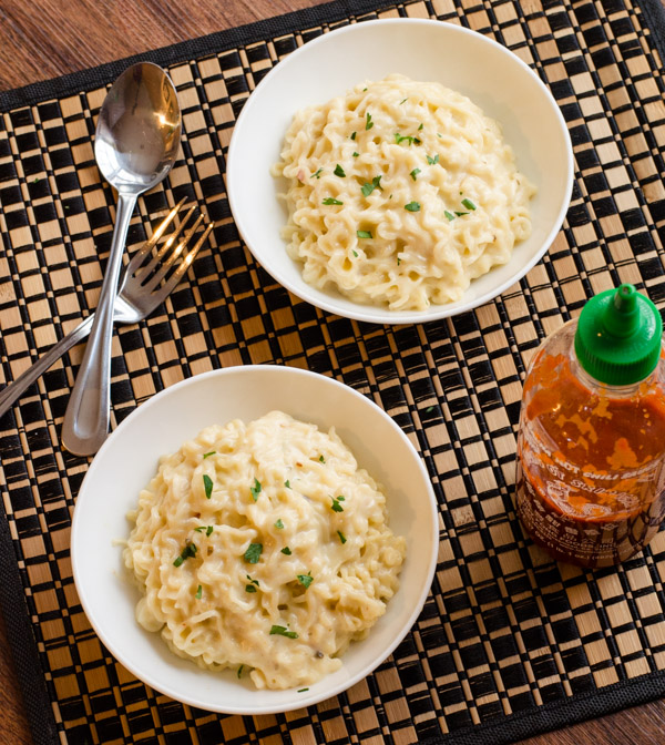 Spicy Ramen Noodle ‘Macaroni’ and Cheese