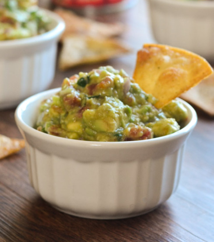 Ro-Tel Rockin’ Guacamole with Homemade Tortilla Chips