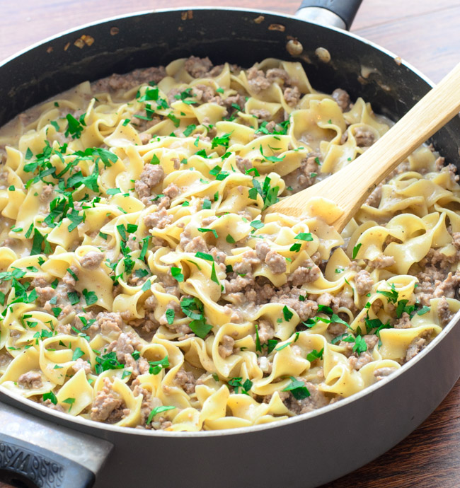 Swedish “Meatballs” Meat Sauce with Egg Noodles